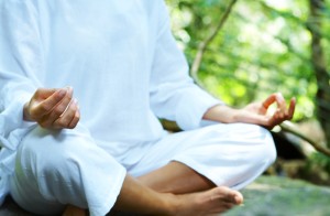 man meditating